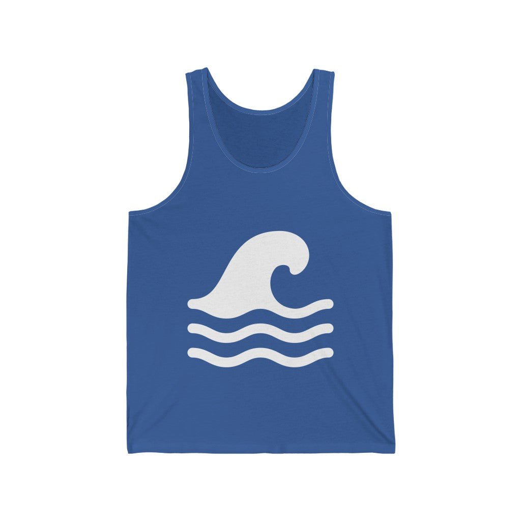 Waves Tank Top - Royal Blue