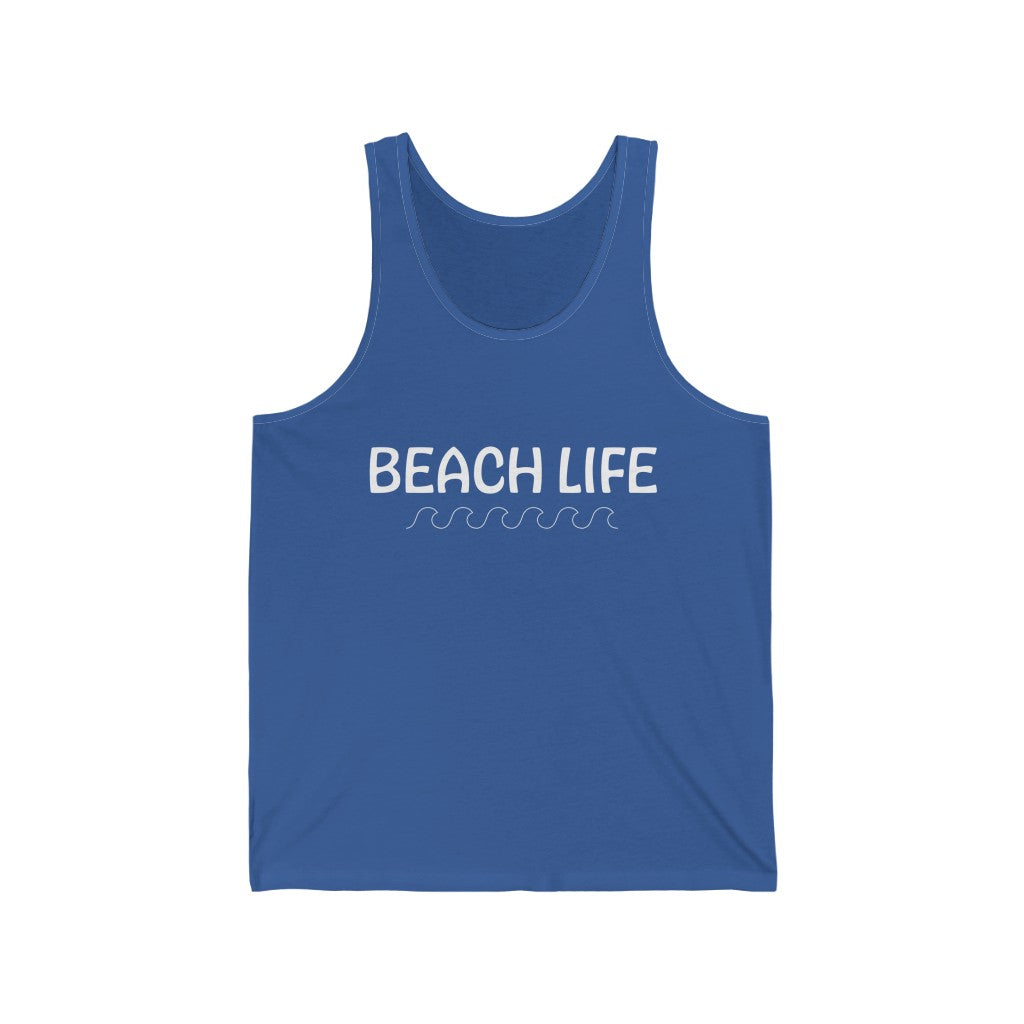 Beach Life Waves Tank Top - Blue