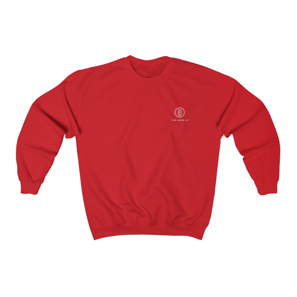 Cozy Branded Crewneck Sweatshirt - Red Front