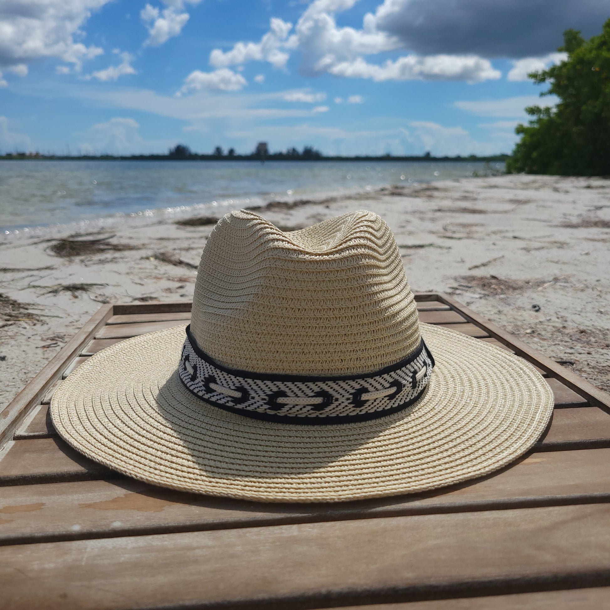 Classic Panama Style Straw Hat - Sandstorm