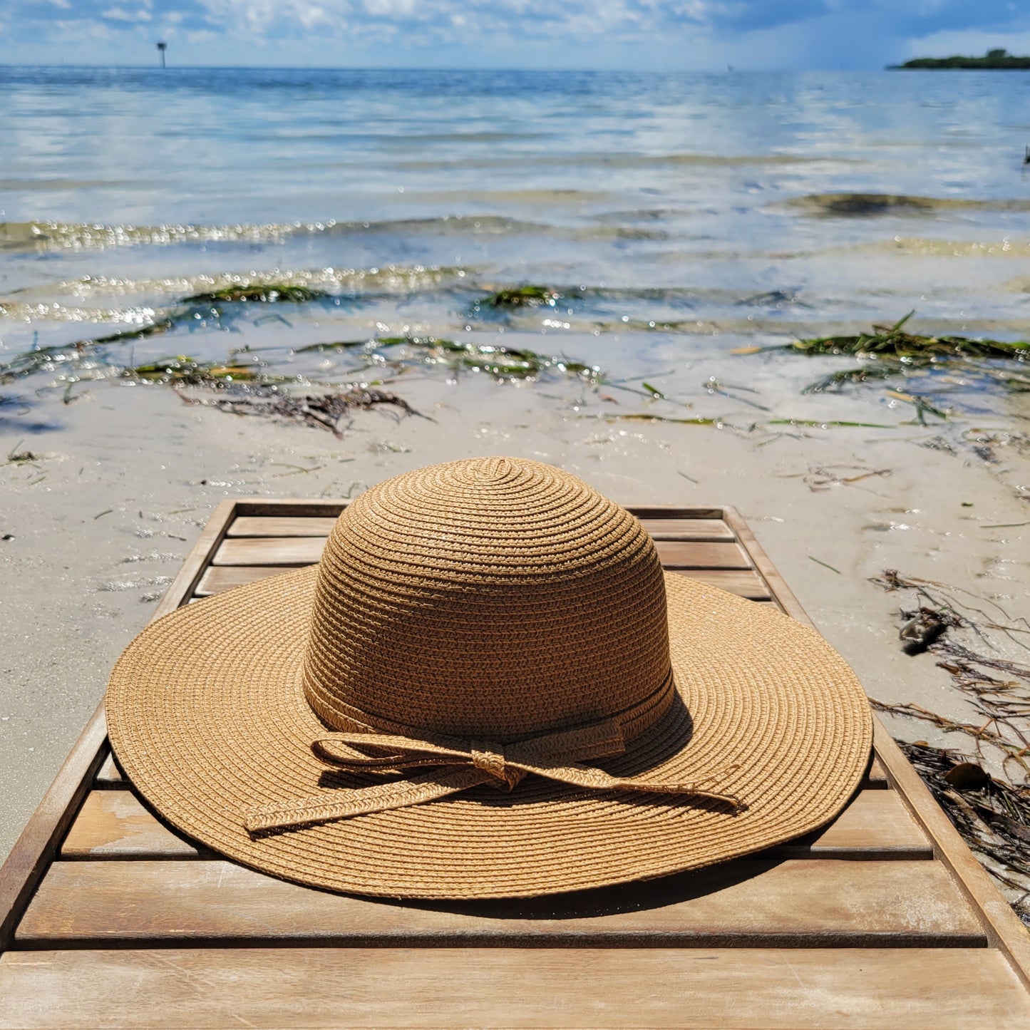 Women's Hepburn Straw Beach Hat - Caramel Brown