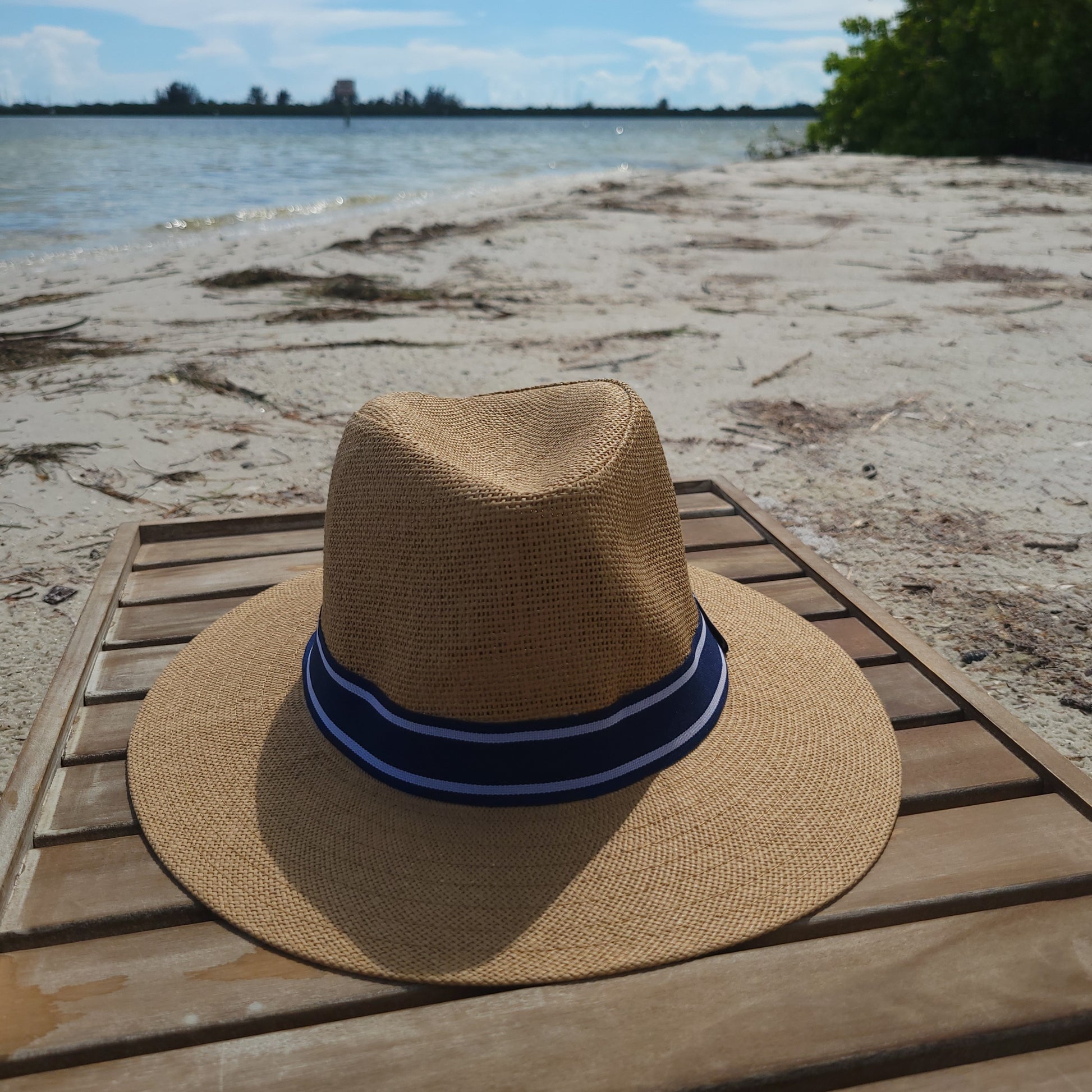 Panama Style Summer Straw Hat - Khaki