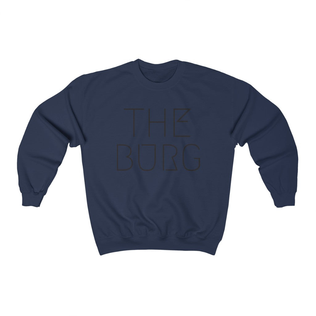 Cozy 'The Burg' Crewneck Sweatshirt - Navy Front