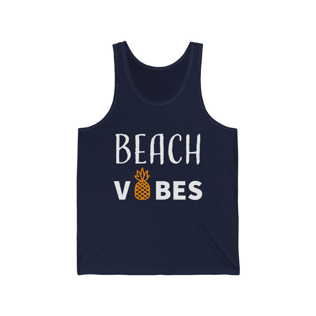 Beach Vibes Tank Top - Navy