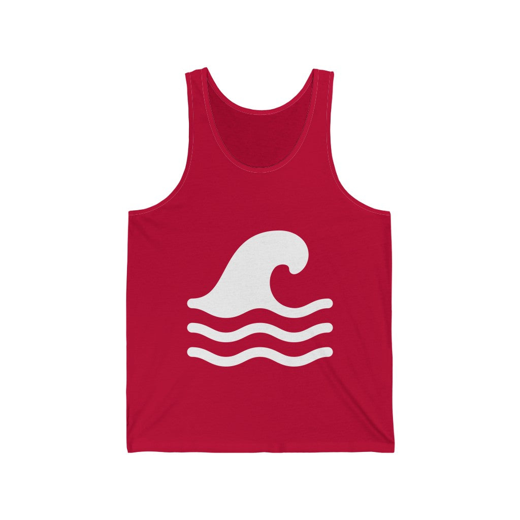 Waves Tank Top - Red