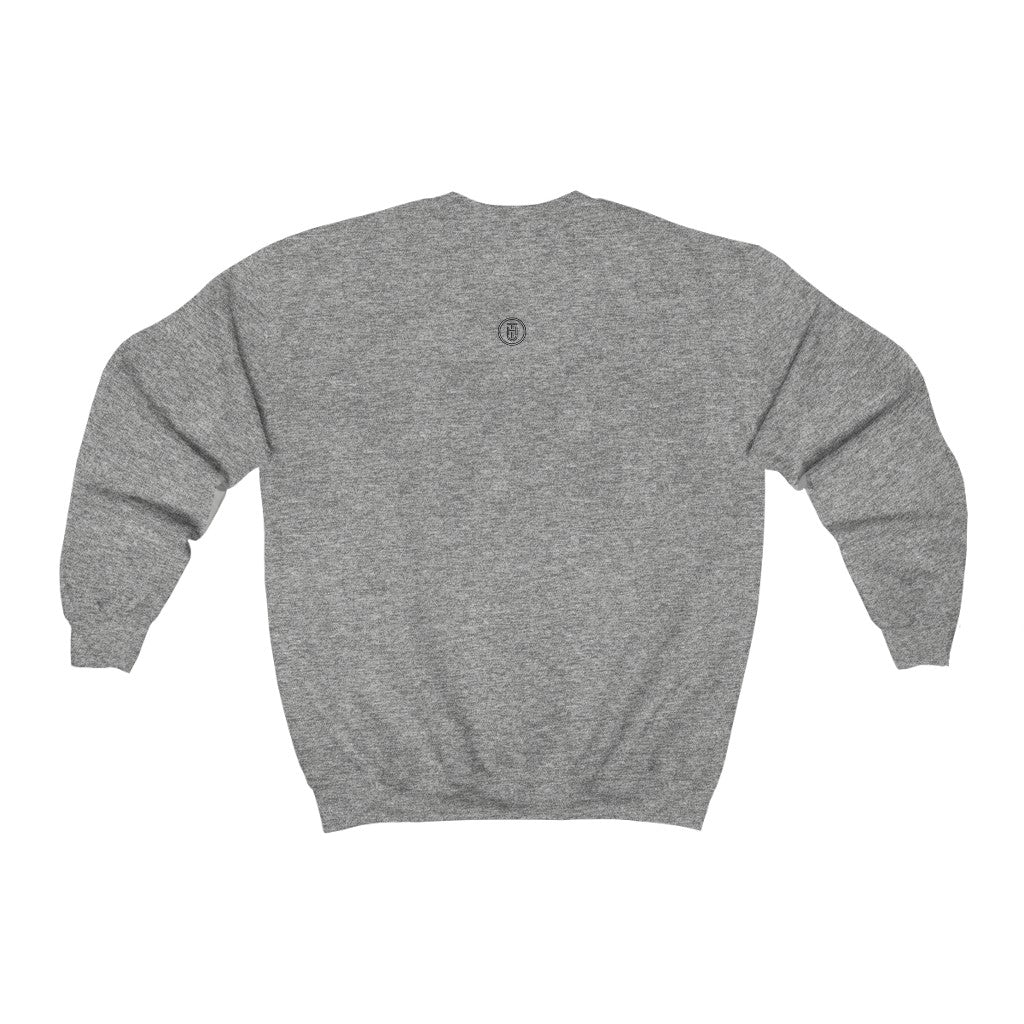 Cozy 'Burg Vibes' Crewneck Sweatshirt - Grey Back
