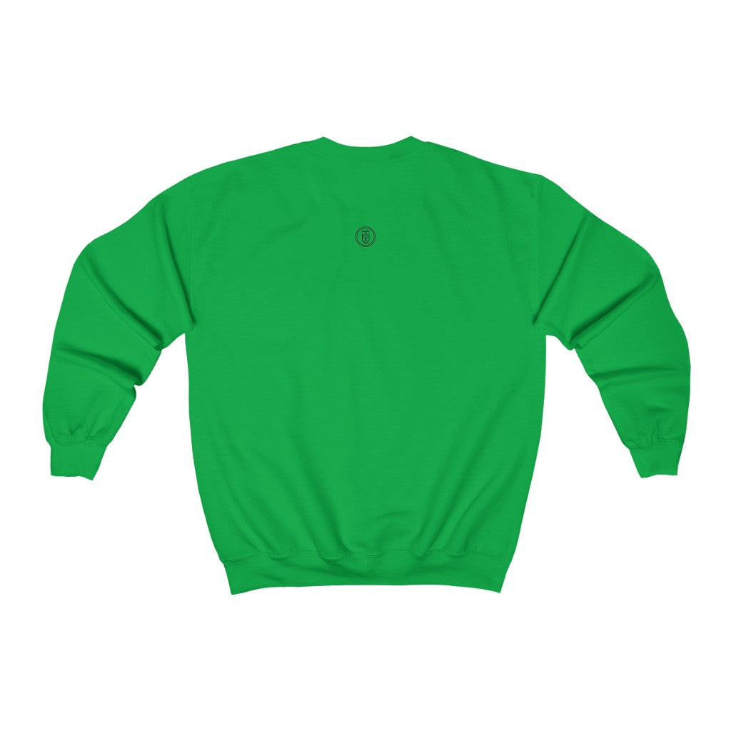 Cozy 'Burg Vibes' Crewneck Sweatshirt - Green Back