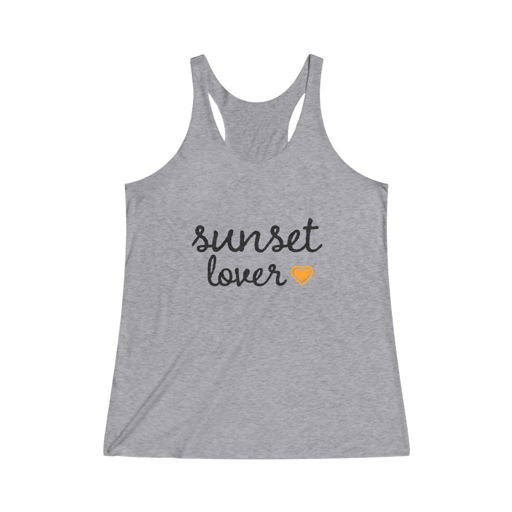Sunset Lover Racerback Tank Top - Grey 