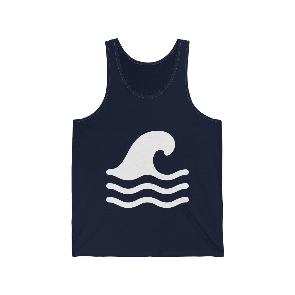 Waves Tank Top - Navy