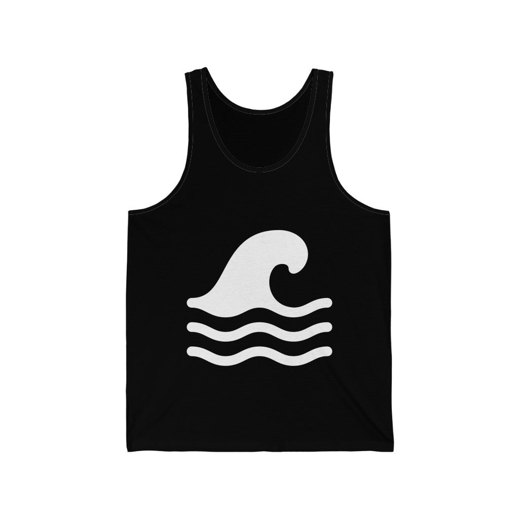 Waves Tank Top - Black