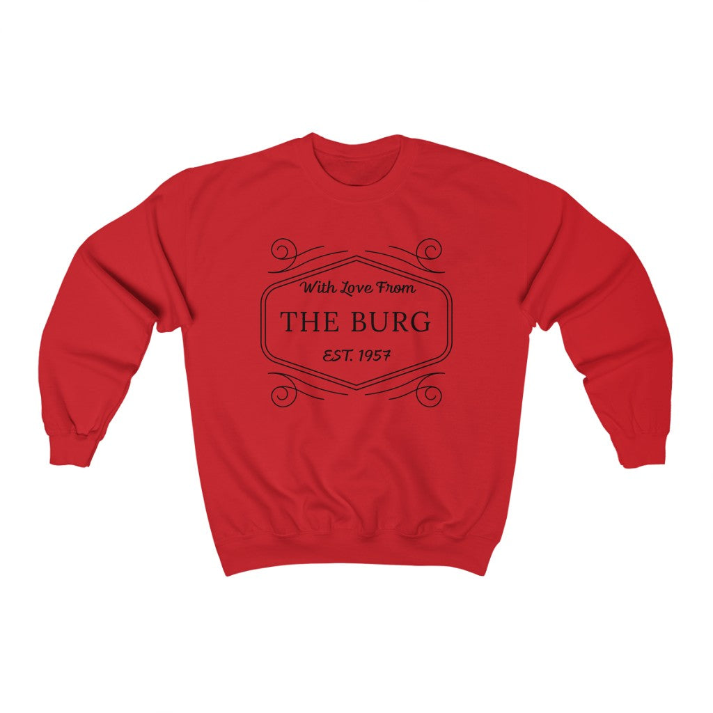 Cozy 'With Love' Crewneck Sweatshirt - Red Front
