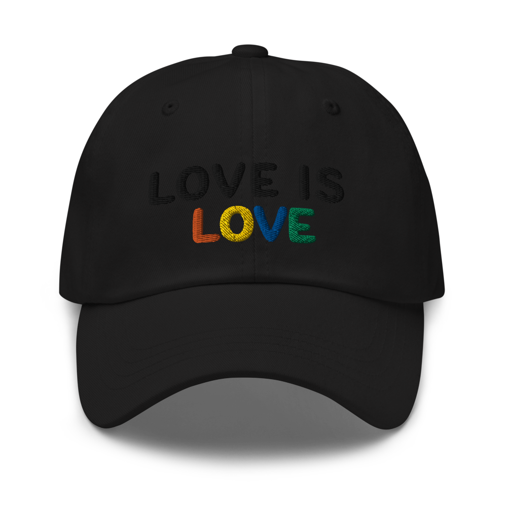 Love Is Love Pride Hat - Black Front