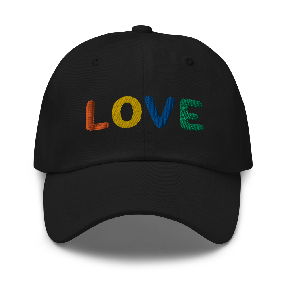 LOVE Pride Hat - Black Front