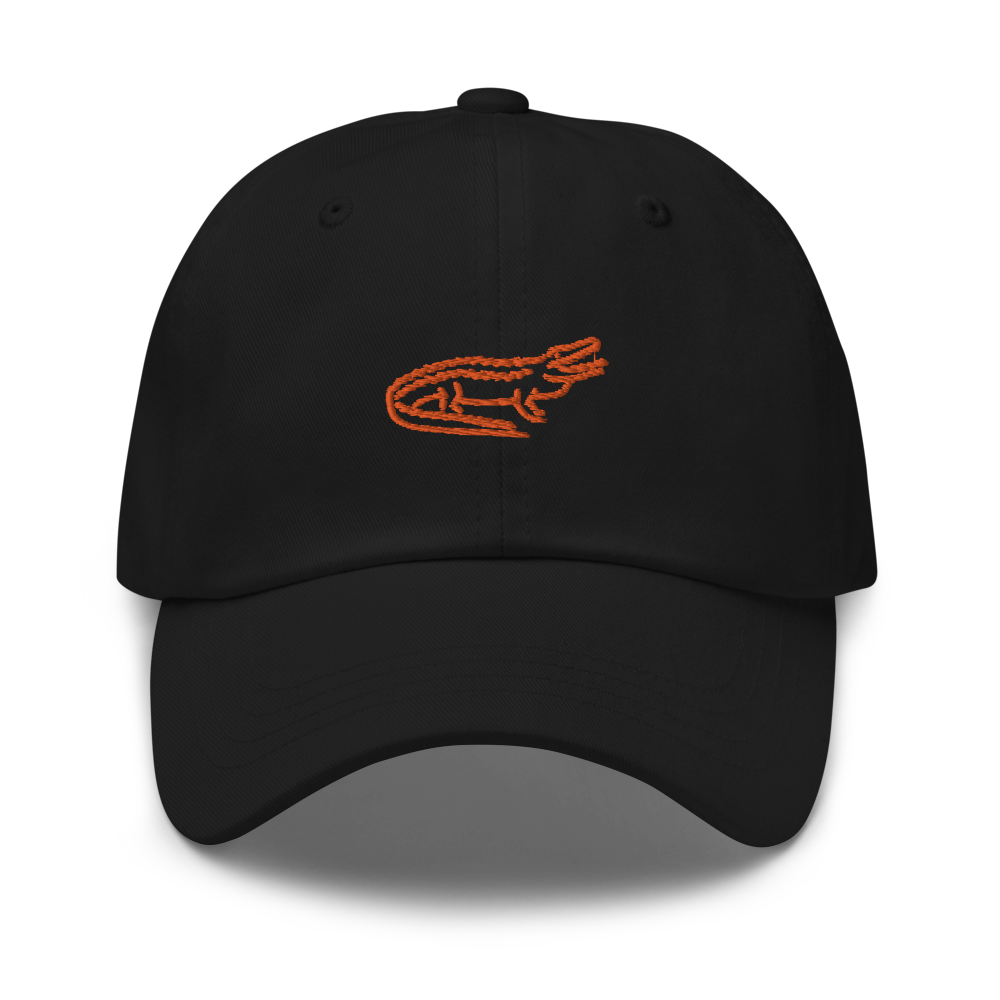 Gator Silhouette Sports Hat - Black Front