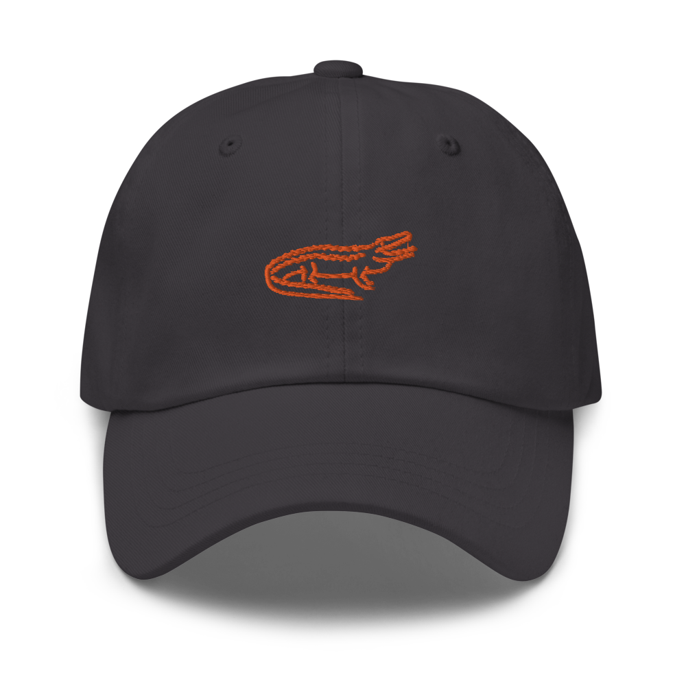 Gator Silhouette Sports Hat - Grey Front 