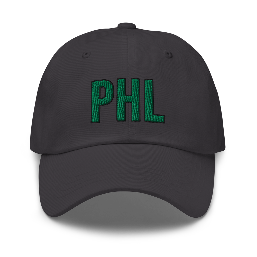 PHL Script Sports Hat - Grey Front