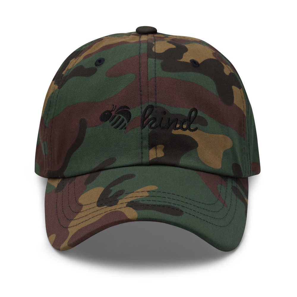 Bee Kind Novelty Hat - Camo Front