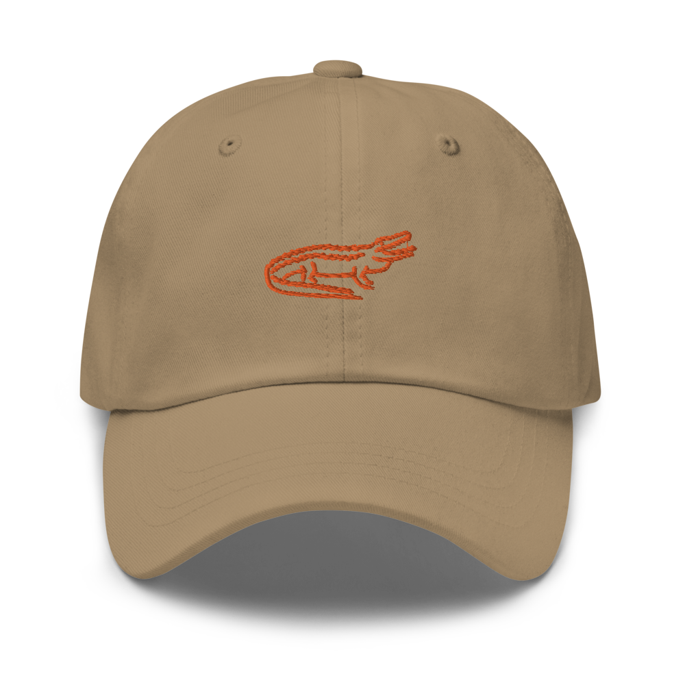 Gator Silhouette Sports Hat - Khaki Front
