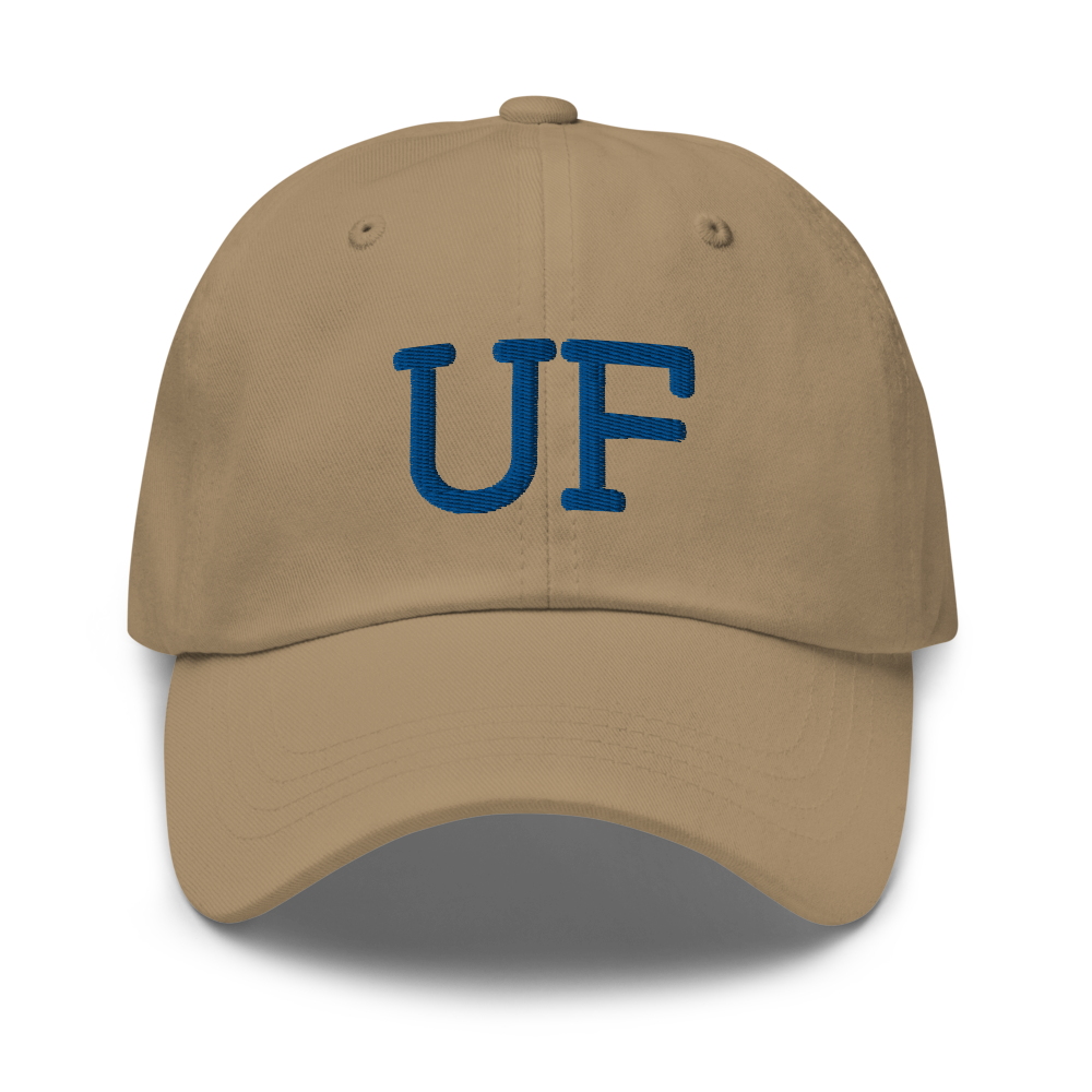 UF Block Sports Hat - Khaki Front