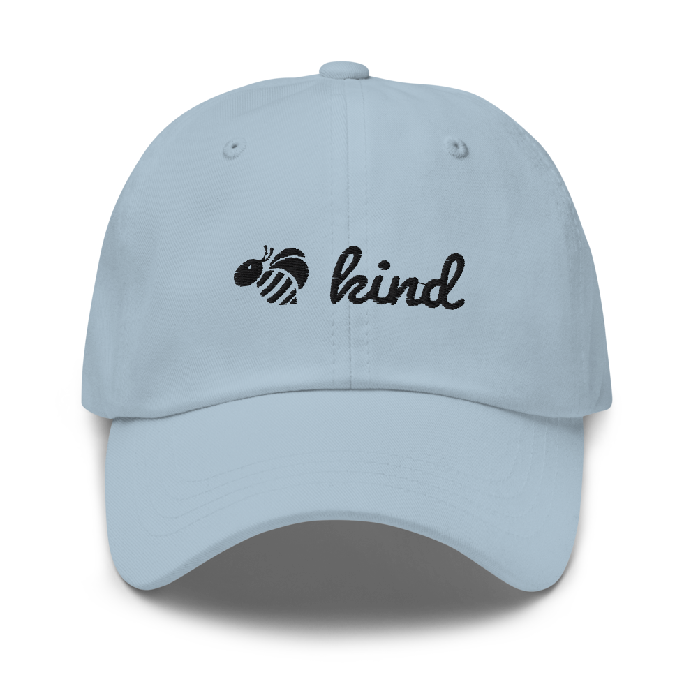 Bee Kind Novelty Hat - Light Blue Front