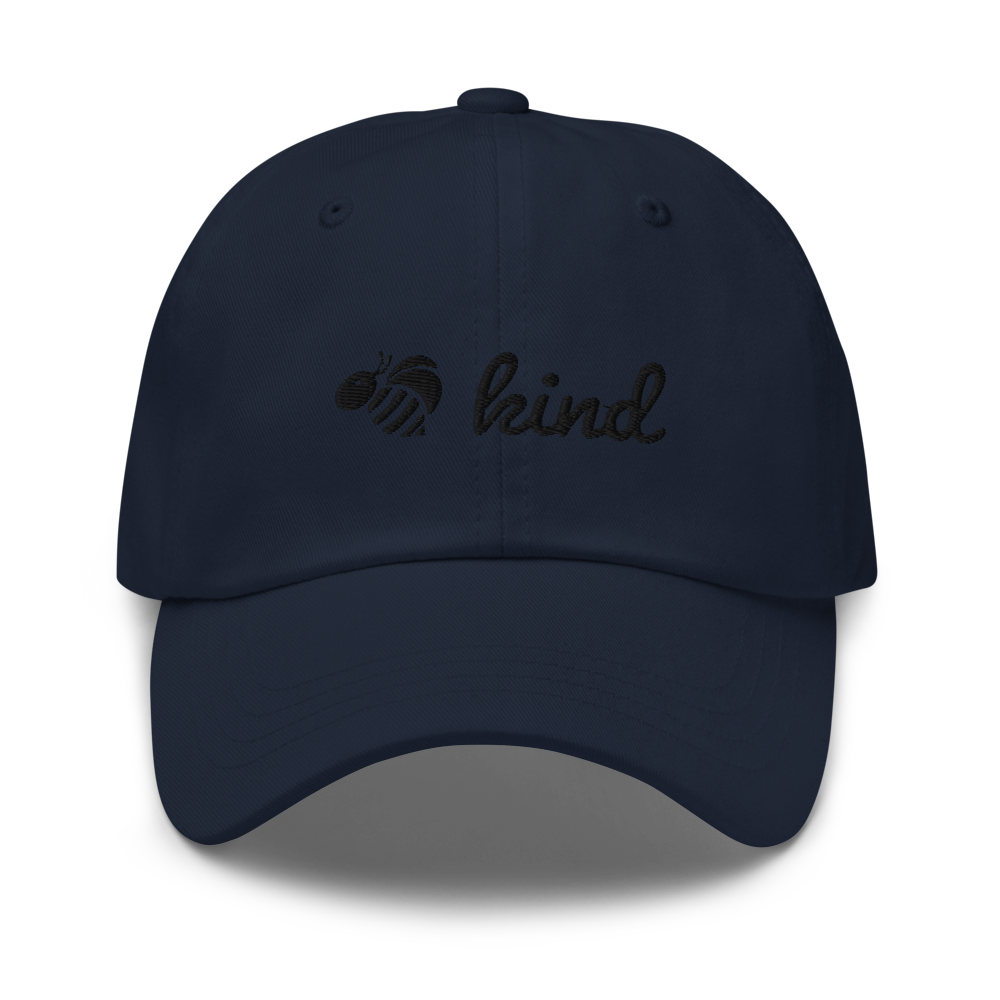 Bee Kind Novelty Hat - Navy Front