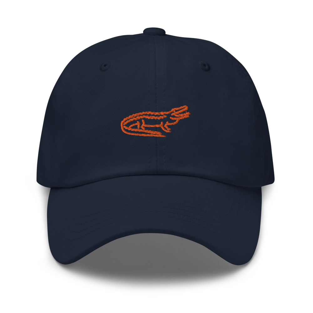 Gator Silhouette Sports Hat - Navy Front 