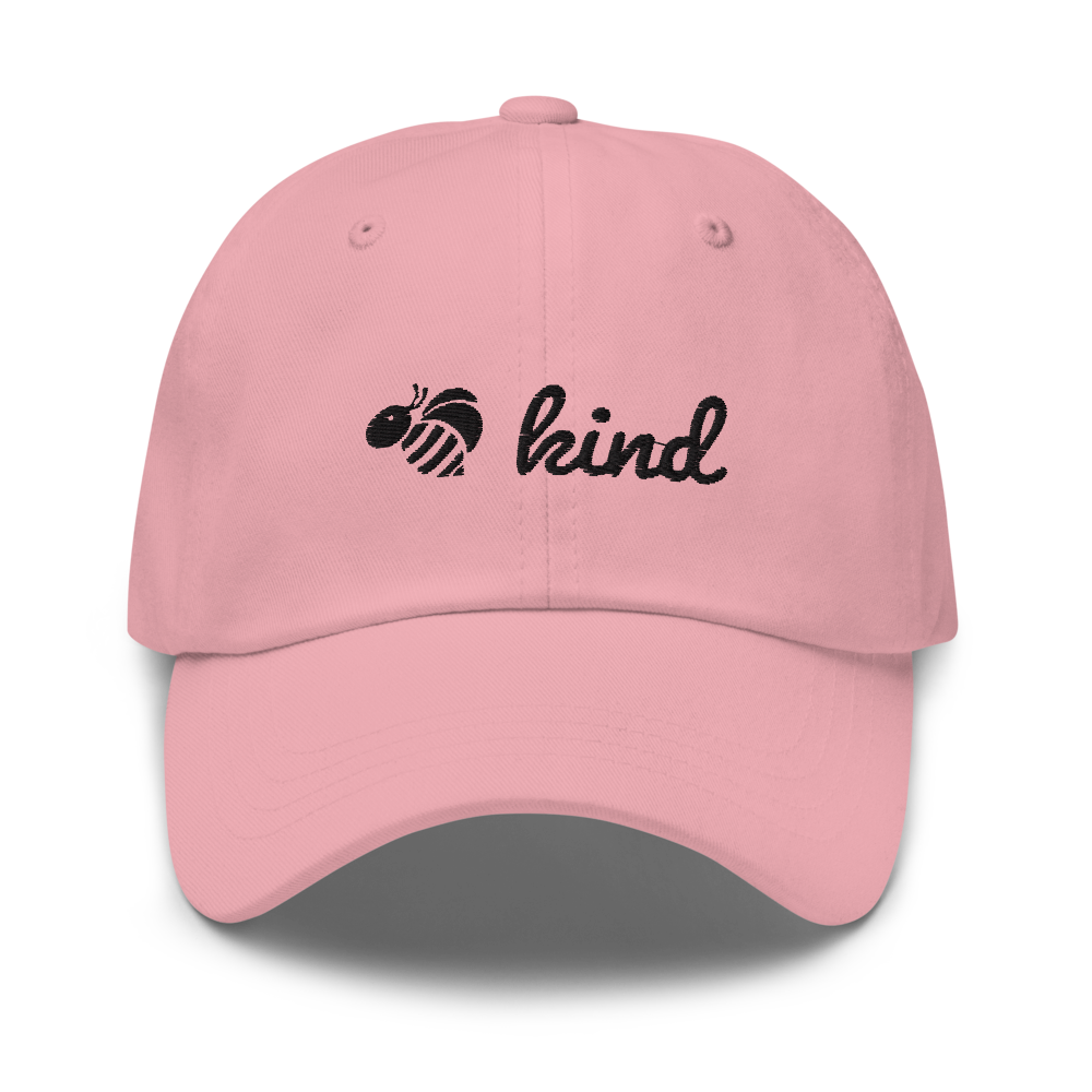 Bee Kind Novelty Hat - Pink Front