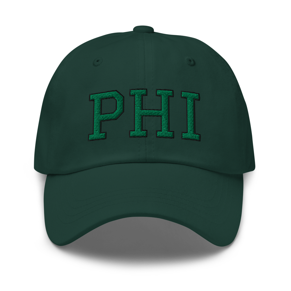 Philly Script Sports Hat - Green Front
