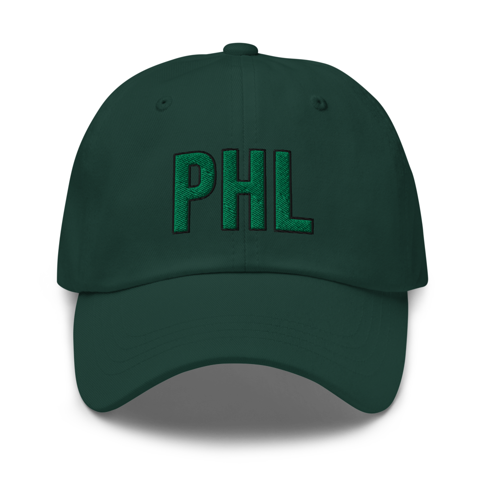PHL Script Sports Hat - Green Front