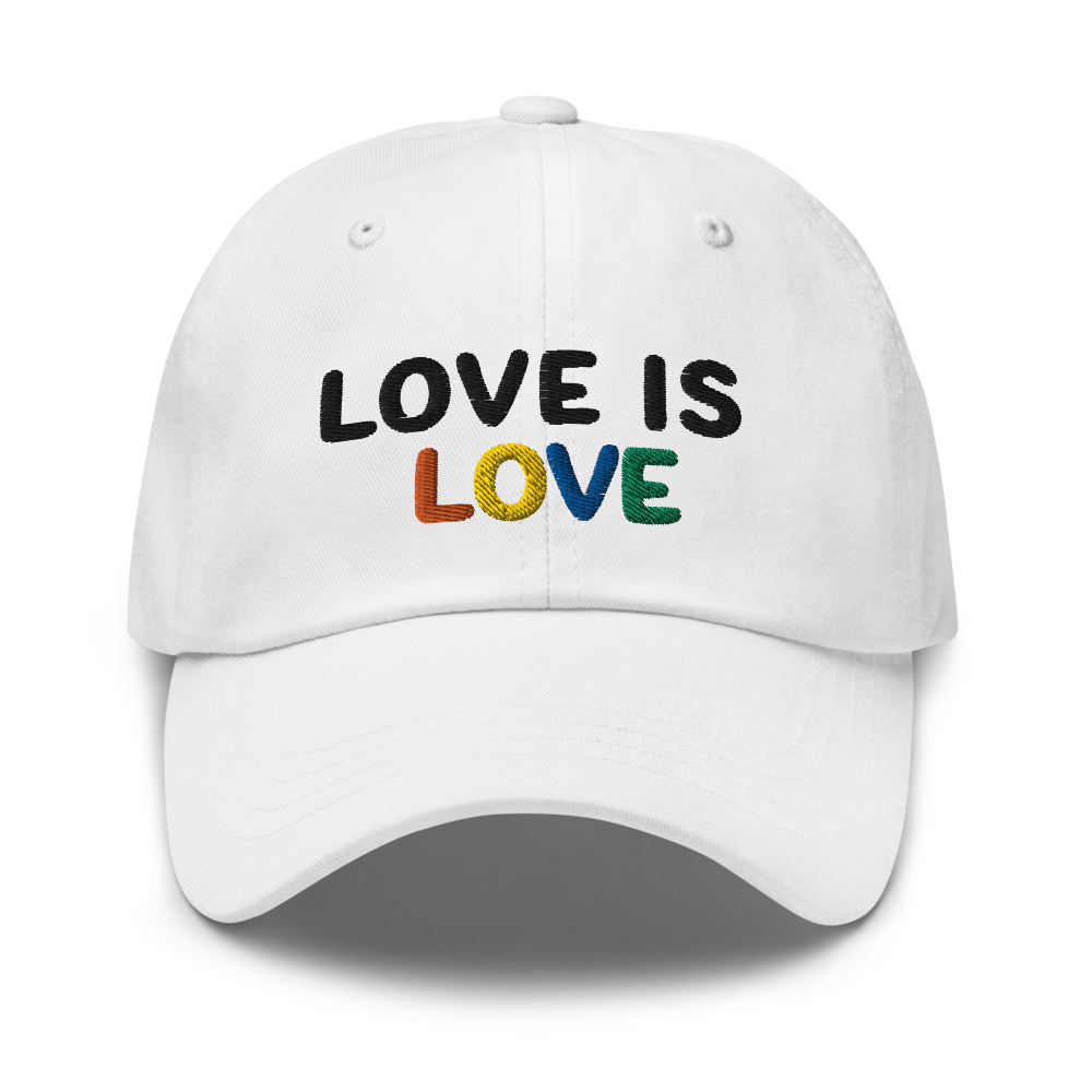 Love Is Love Pride Hat - White Front