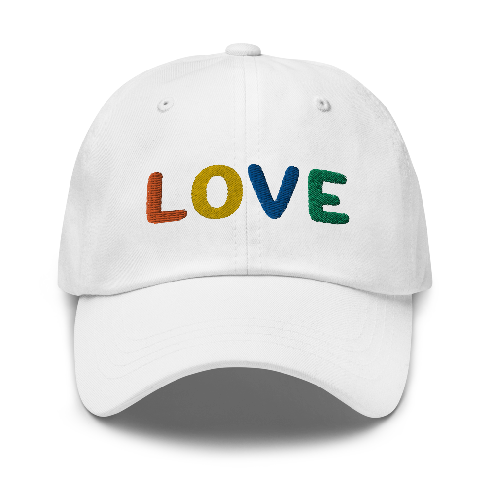 LOVE Pride Hat - White Front