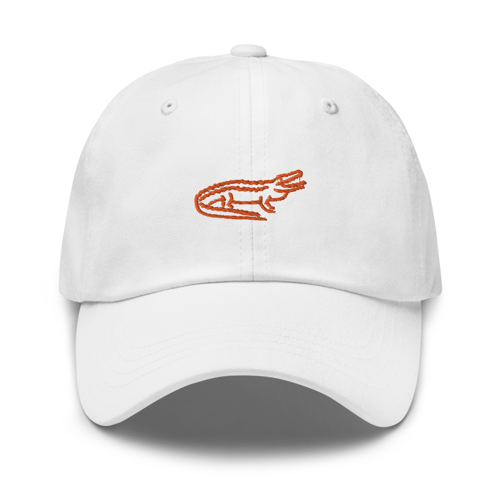 Gator Silhouette Sports Hat - White Front