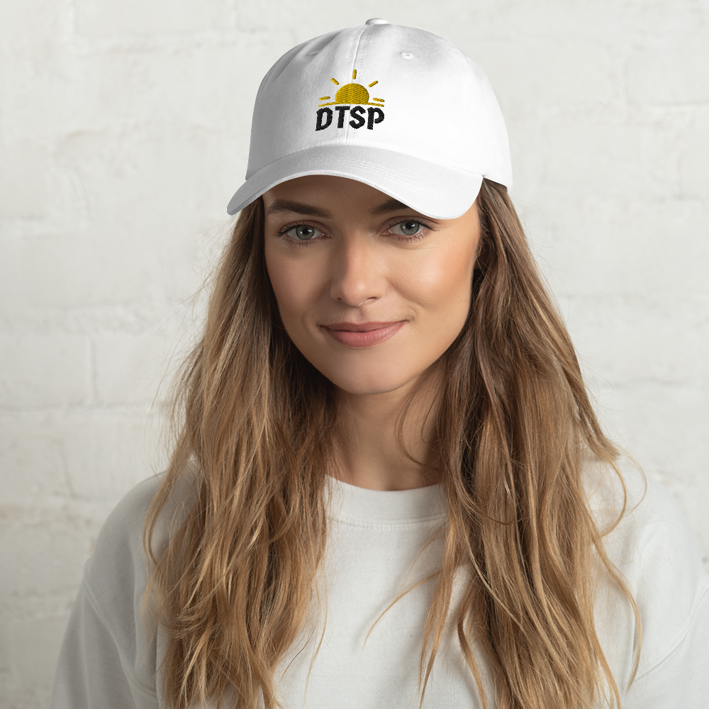 Woman wearing Sunny DTSP Hat - White Front