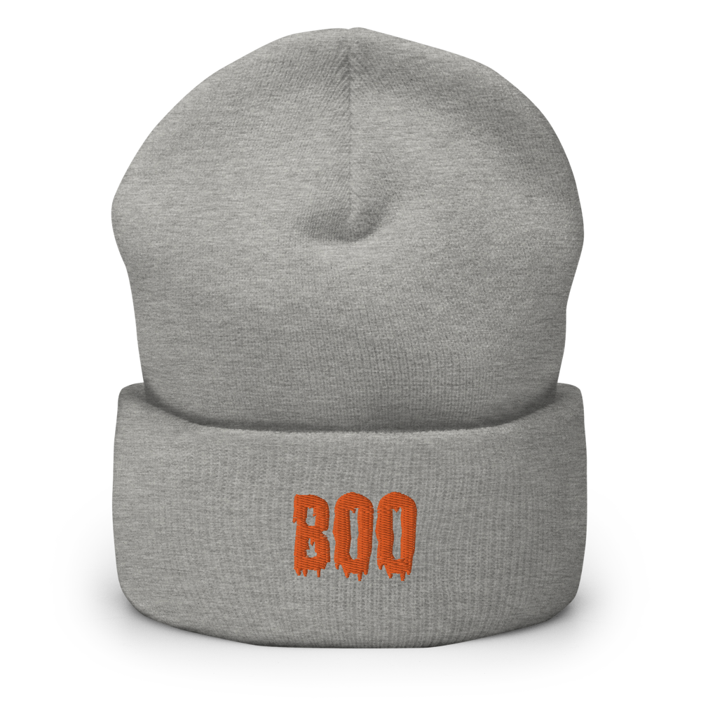 BOO Script Beanie - Souvenir Shop - Grey Front