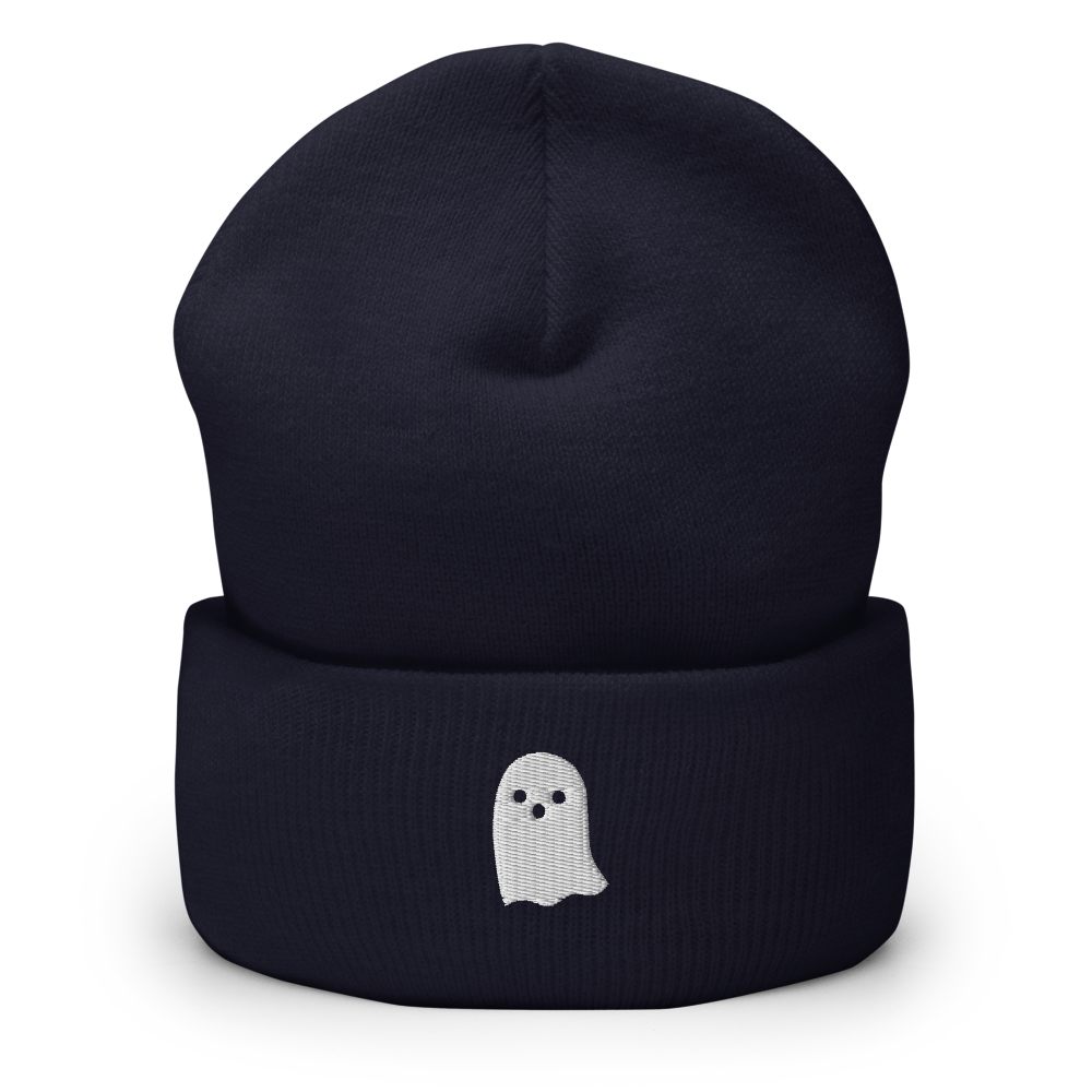 Cute Ghost Icon Beanie - Souvenir Shop - Navy Front