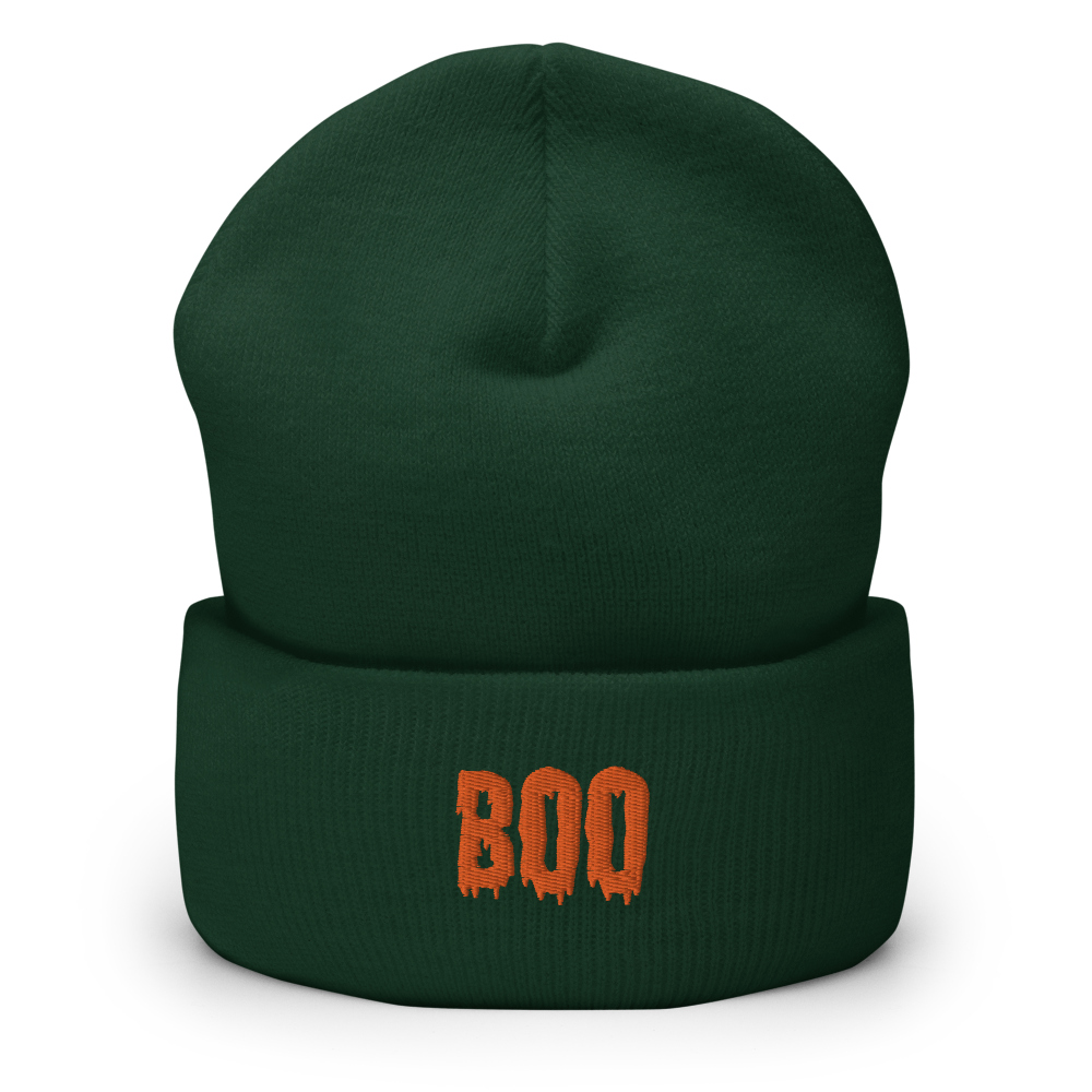 BOO Script Beanie - Souvenir Shop - Green Front