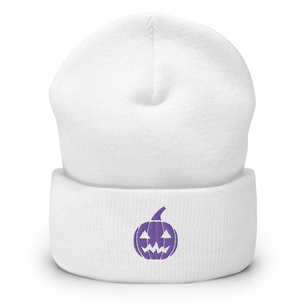 Retro Pumpkin Icon Beanie - Souvenir Shop - White Front