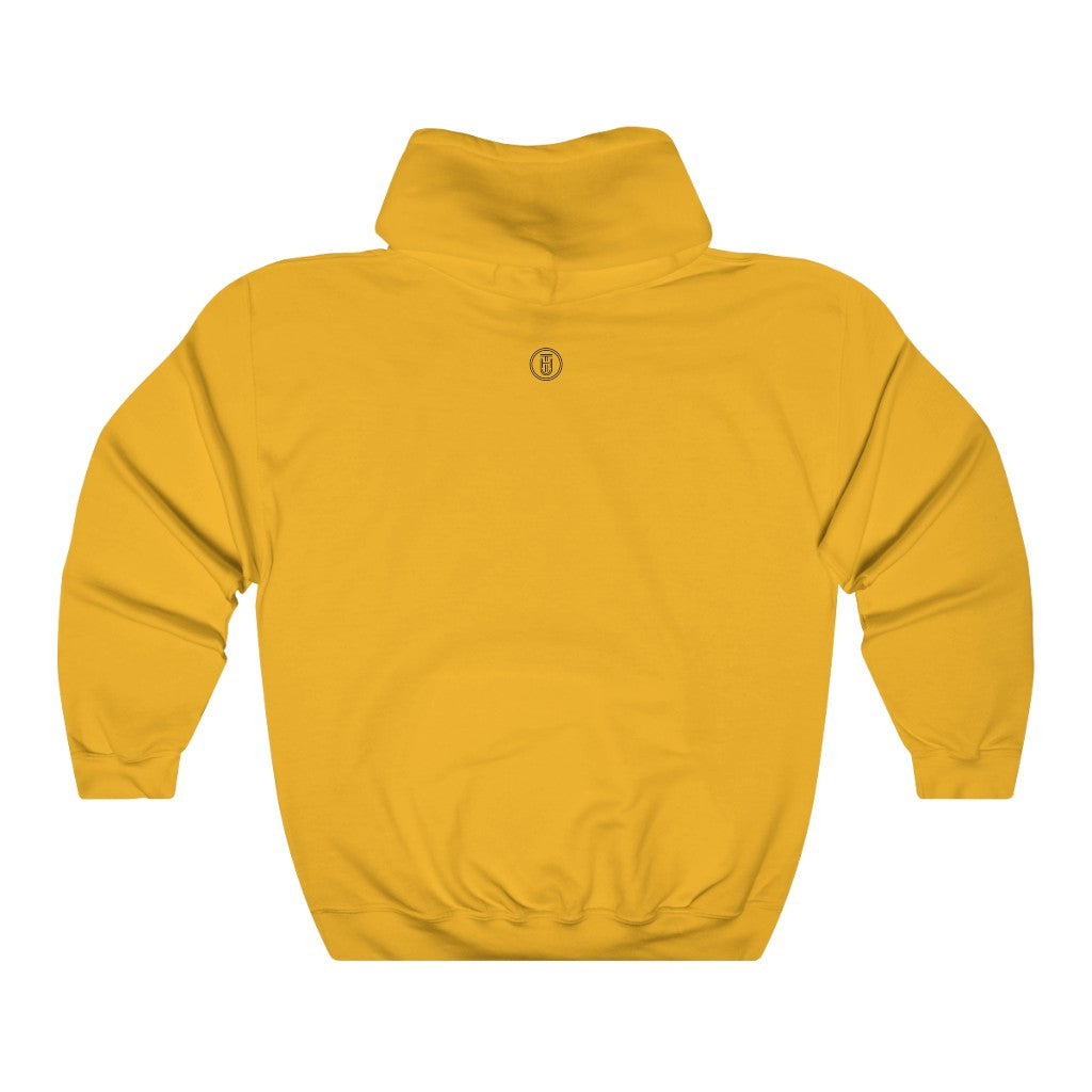 Cozy 'Burg Vibes' Hoodie - Gold Back