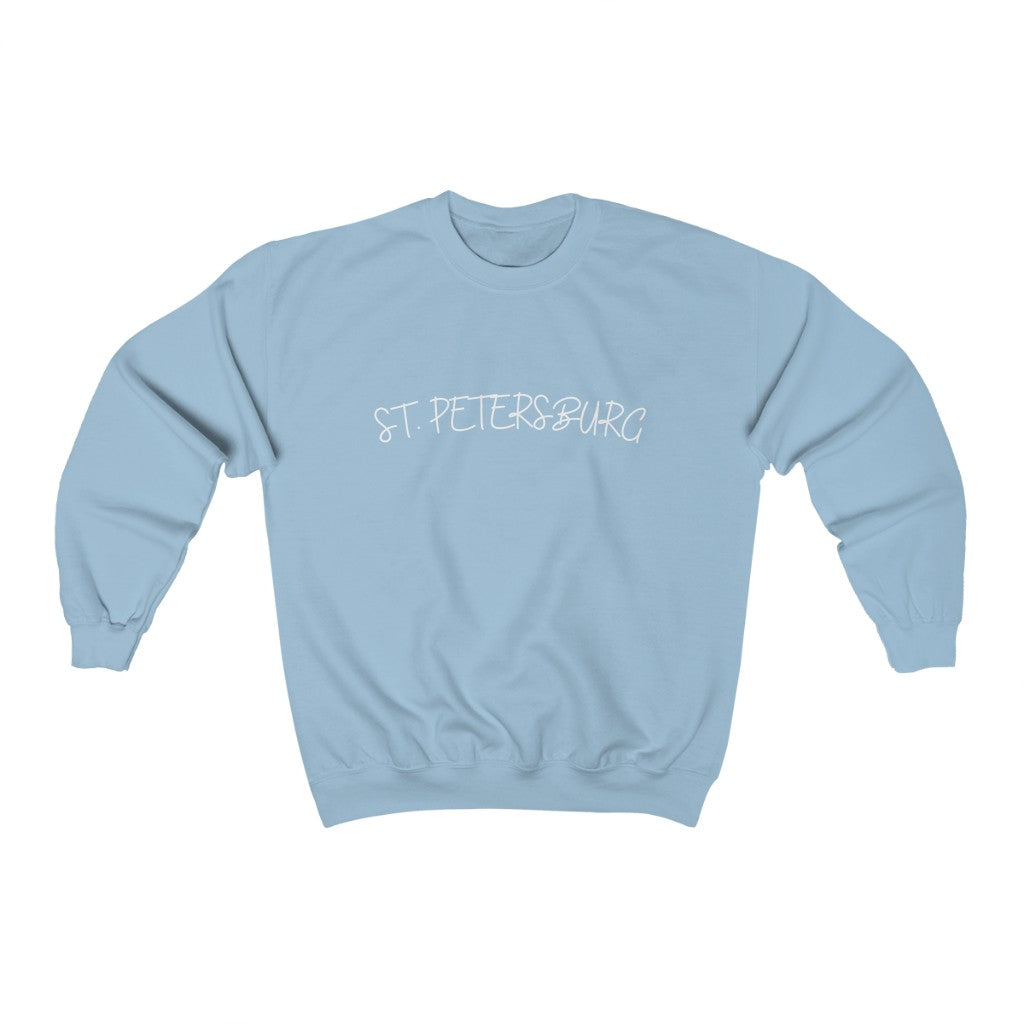 St. Petersburg Arc Crewneck - Light Blue Front
