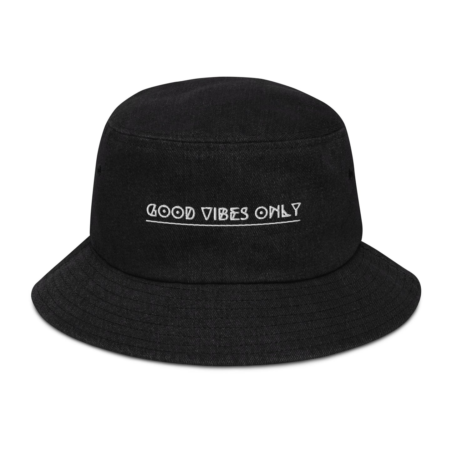Good Vibes Only Bucket Hat - Black 