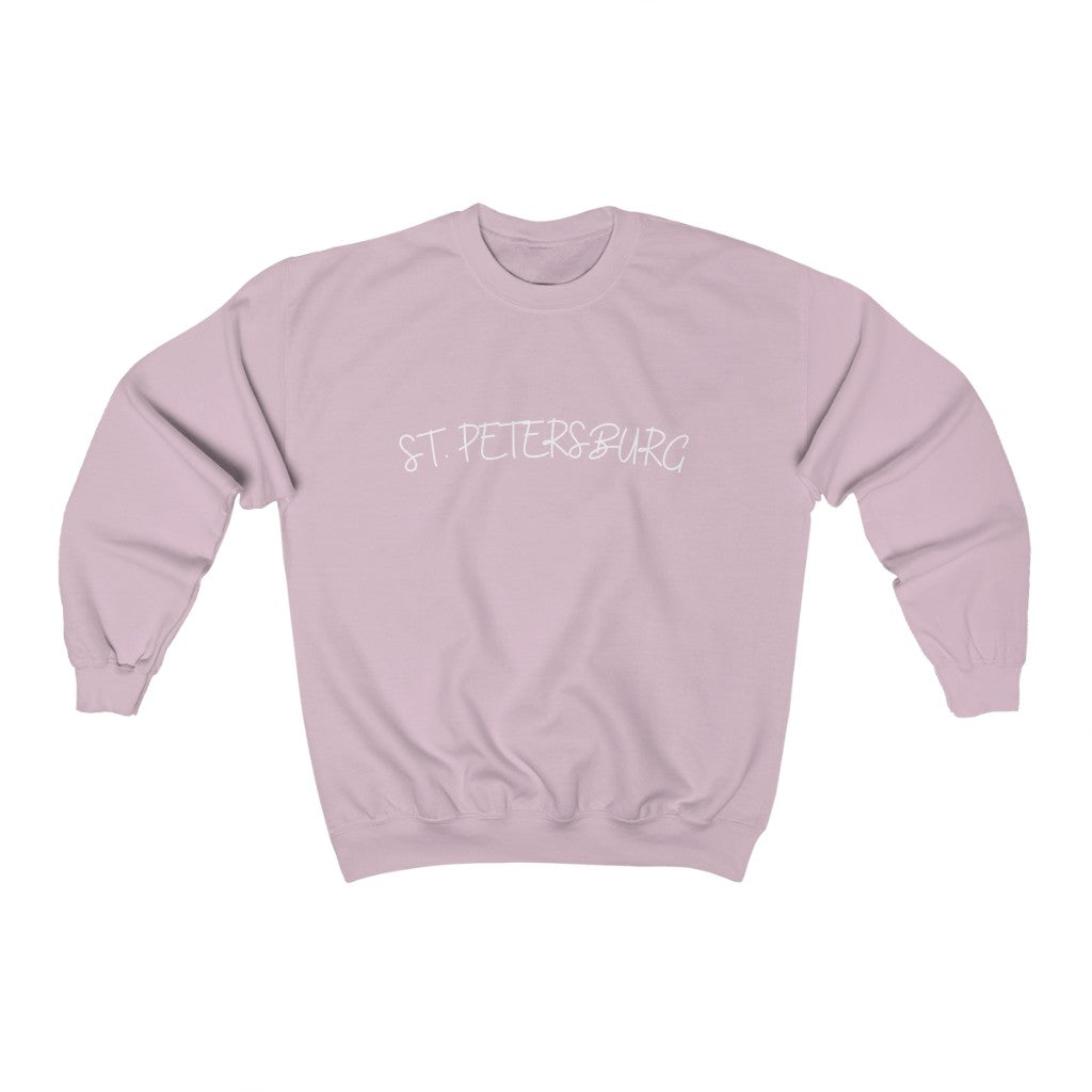 St. Petersburg Arc Crewneck - Light Pink Front