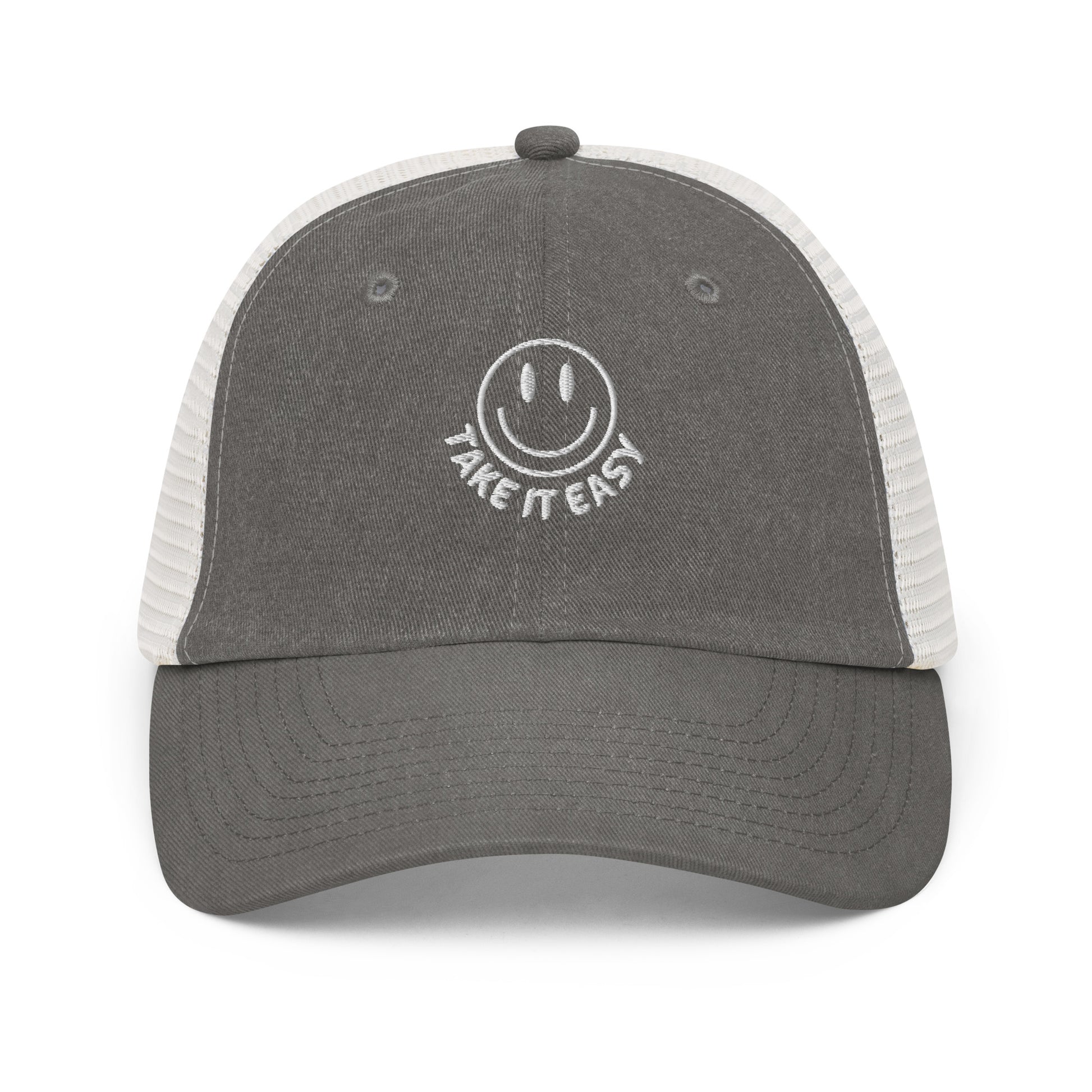 Take It Easy Mesh Hat - Tan Front