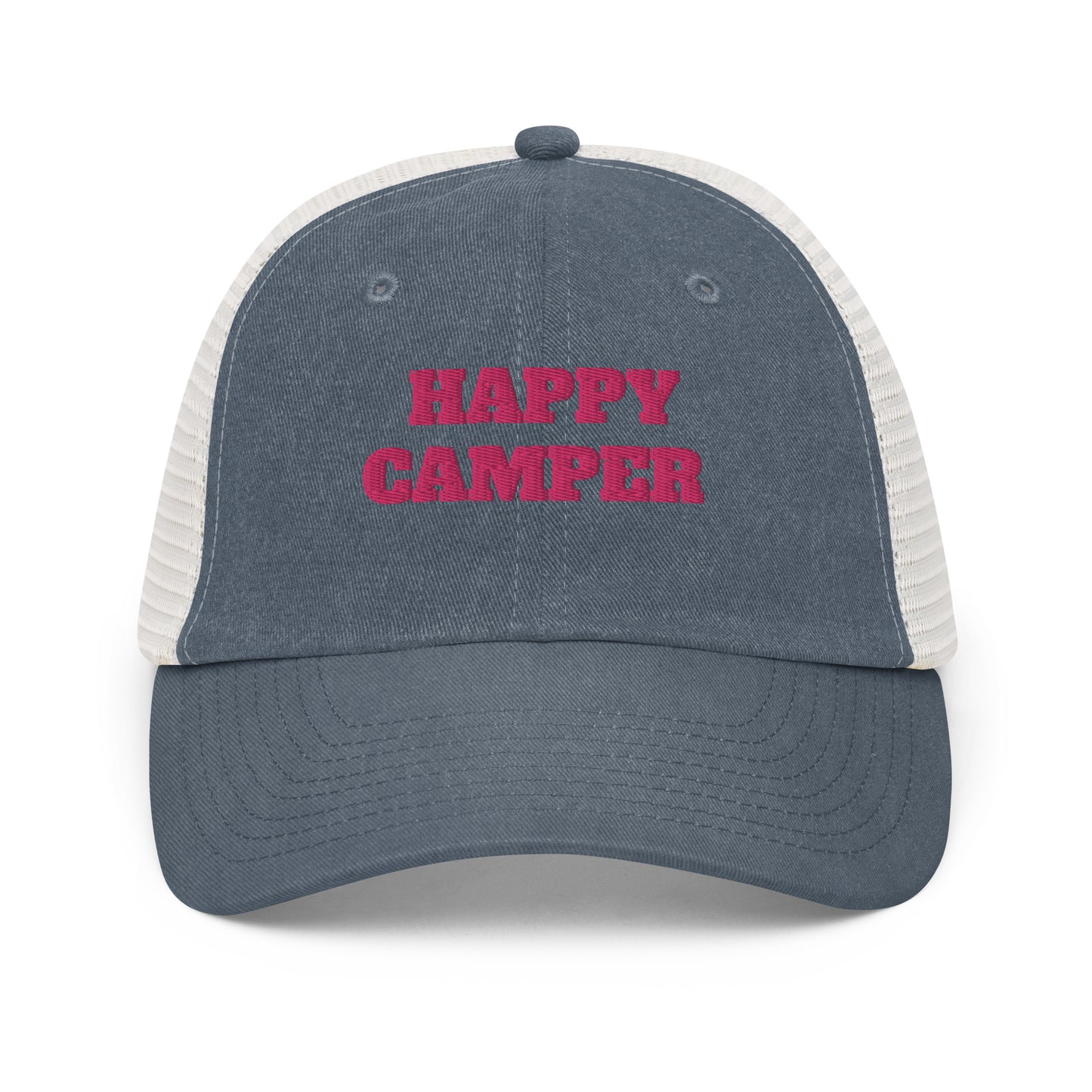 Happy Camper Mesh Hat - Navy Front
