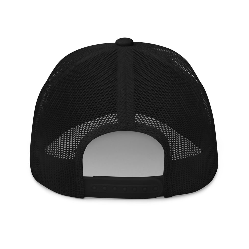 813 Mesh Trucker Hat - Black Back 