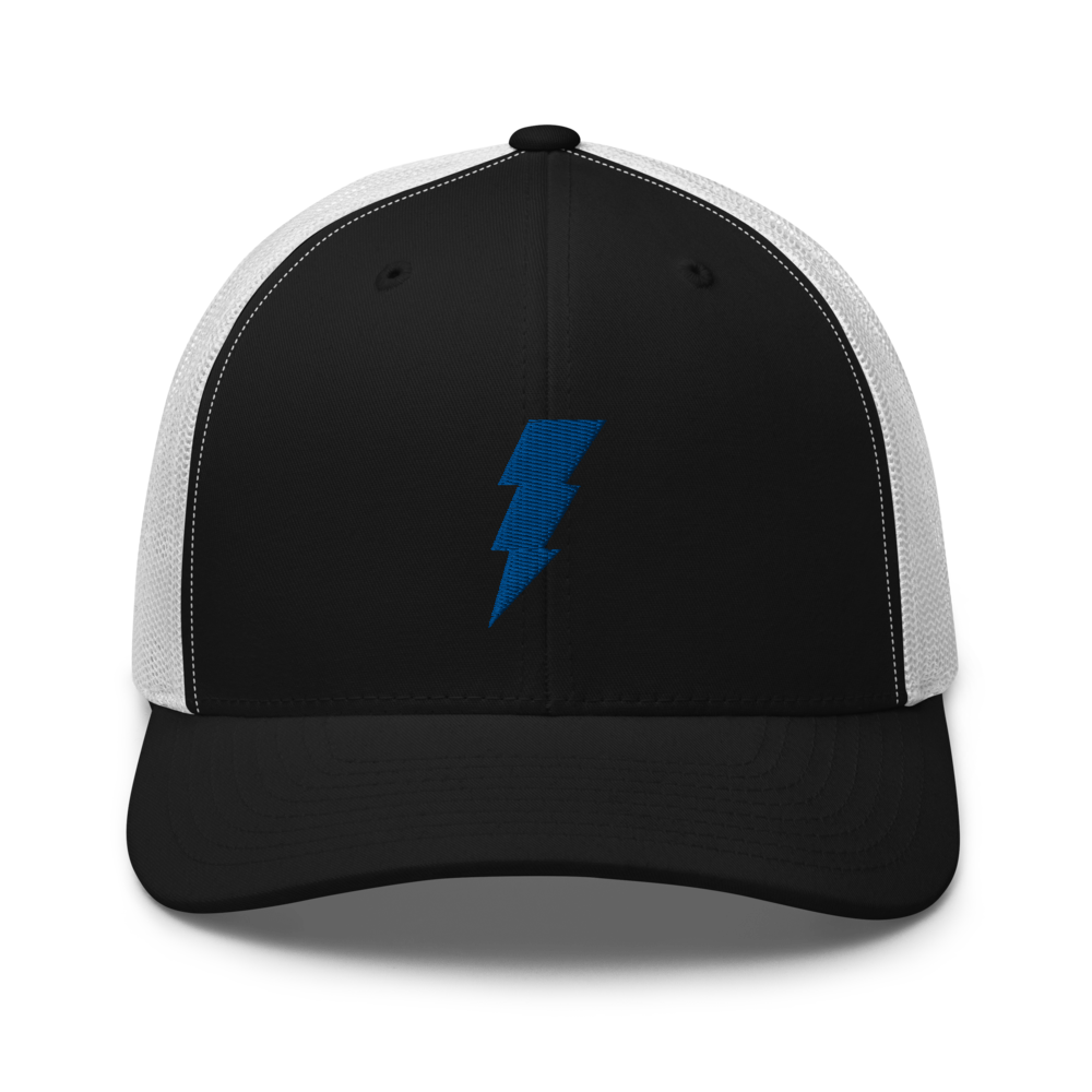 White Out Lightning Trucker Hat - The Hook Up