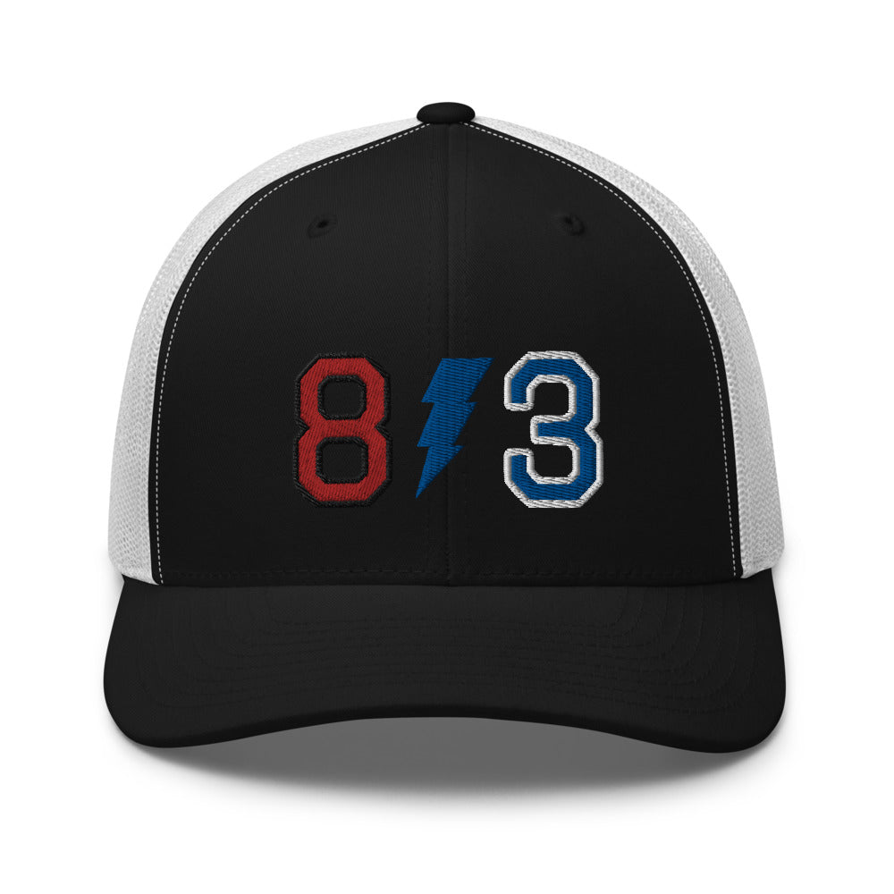 813 Mesh Trucker Hat - Navy Front