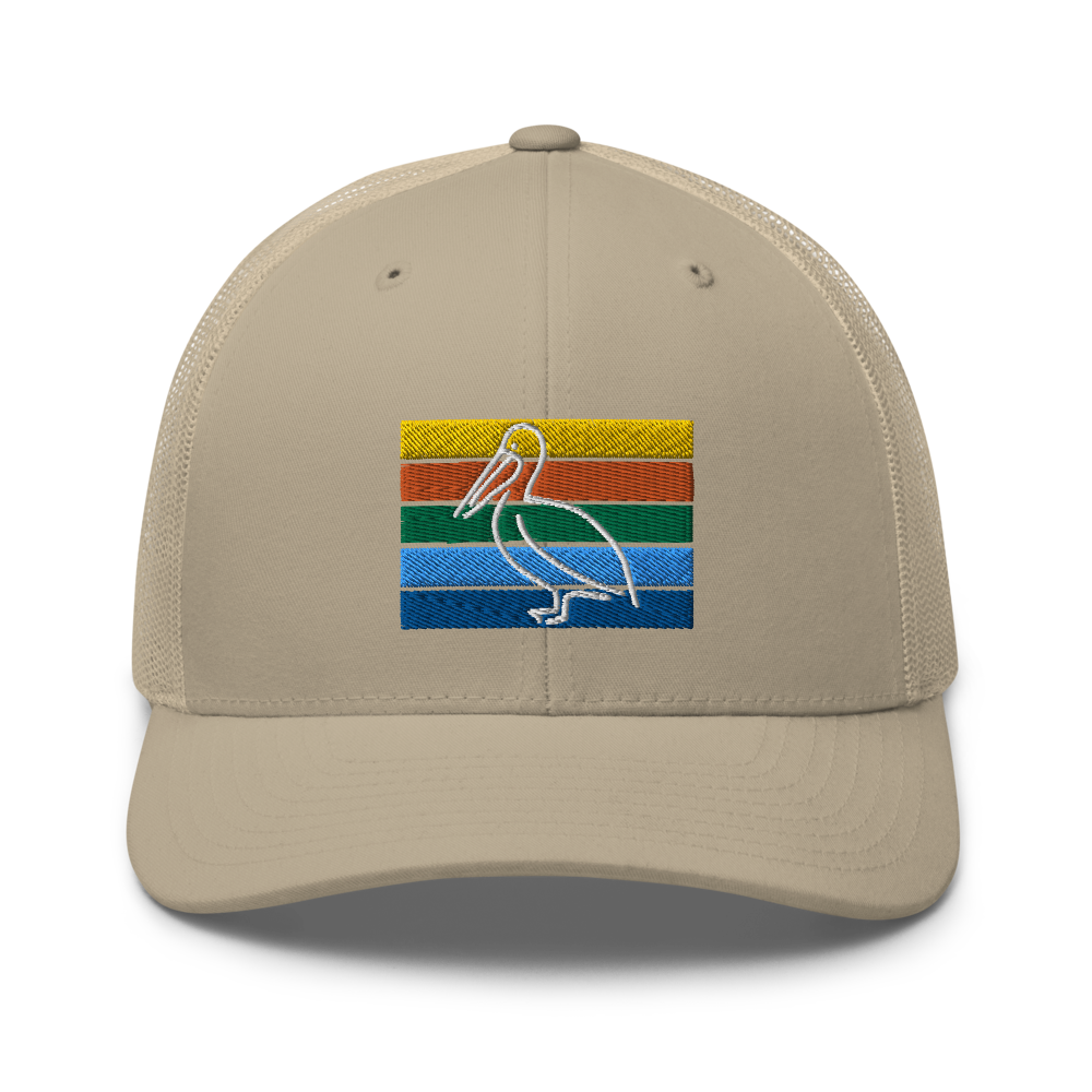 St. Petersburg Pelican Trucker Hat - Tan Front