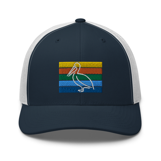St. Petersburg Pelican Trucker Hat - Navy Front