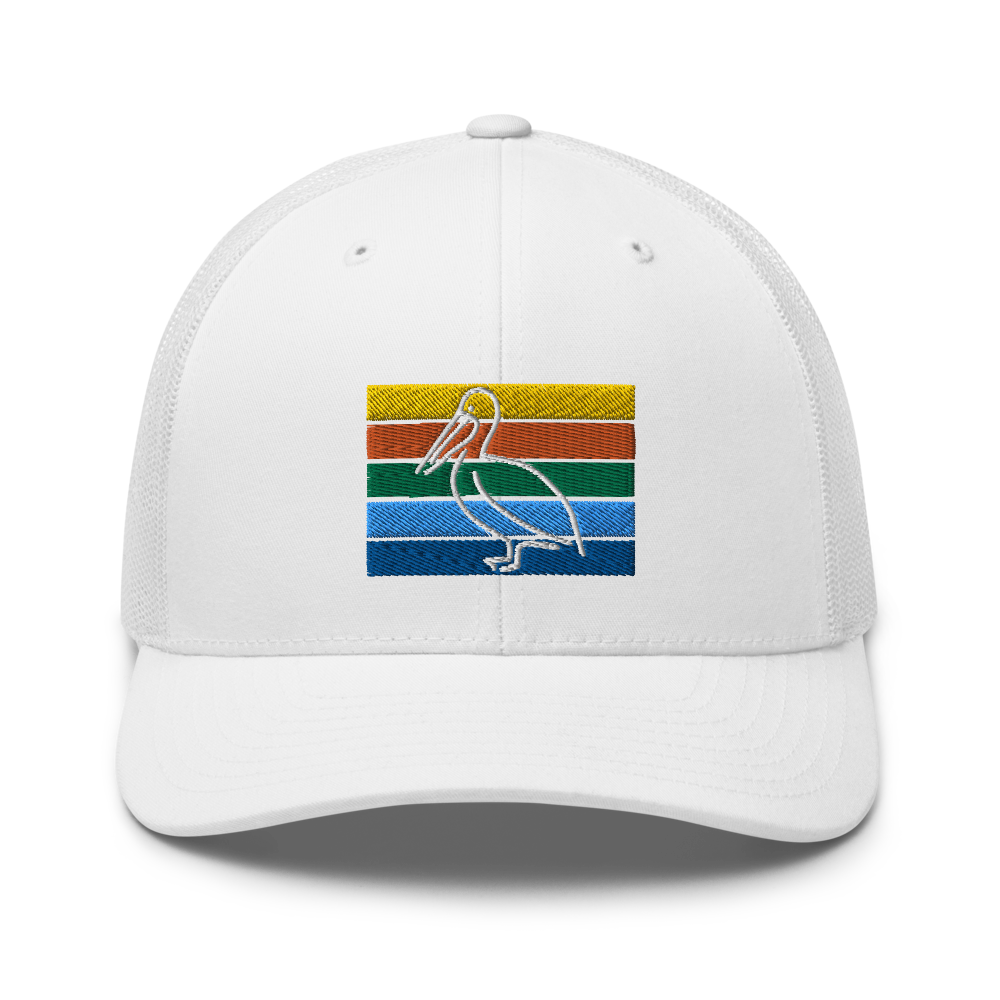 St. Petersburg Pelican Trucker Hat - White Front