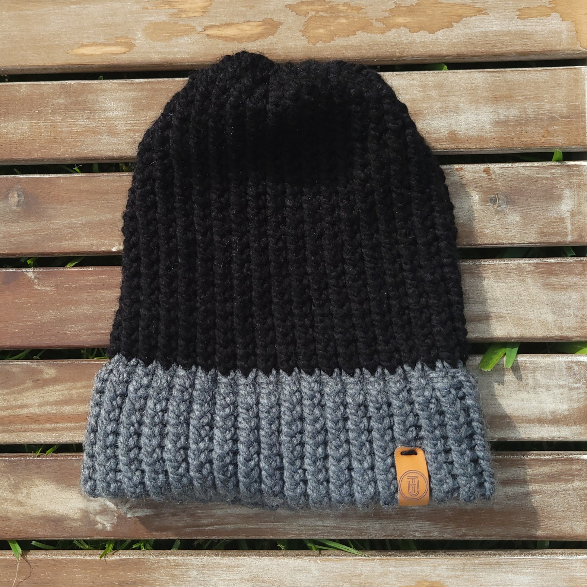 Handmade Snowfall Grey Winter Beanie - Souvenir Shop